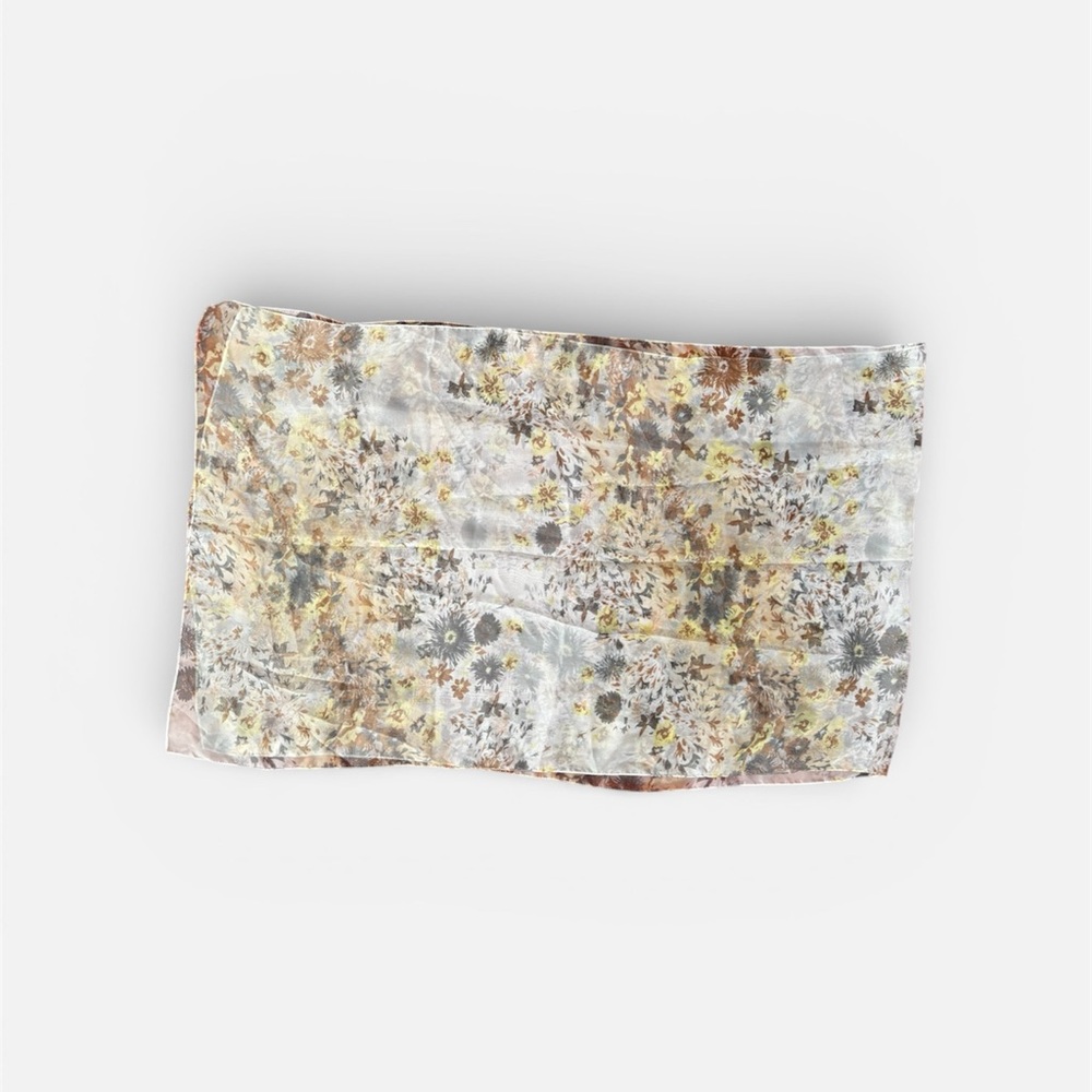 Floral Patterned Scarf/Sarong 22 by 72 inches